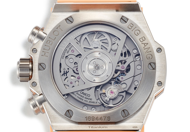 HUBLOT宇舶Big Bang暮光橙鈦金陶瓷計時碼錶