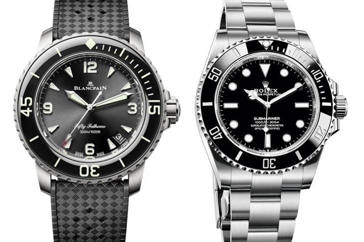 70年深海傳承，經典潛水錶深度比較：寶珀Fifty Fathoms Automatique vs 勞力士Oyster Perpetual Submariner