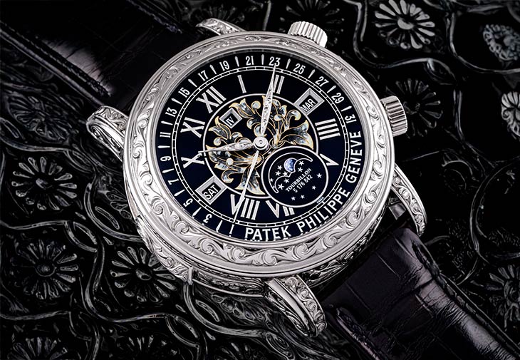 百達翡麗SKY MOON TOURBILLON，型號6002G-010。