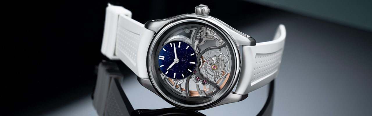 H. MOSER & CIE.亨利慕時開拓者圓柱陀飛輪鏤空砂金石腕錶Saquon Barkley特別版
