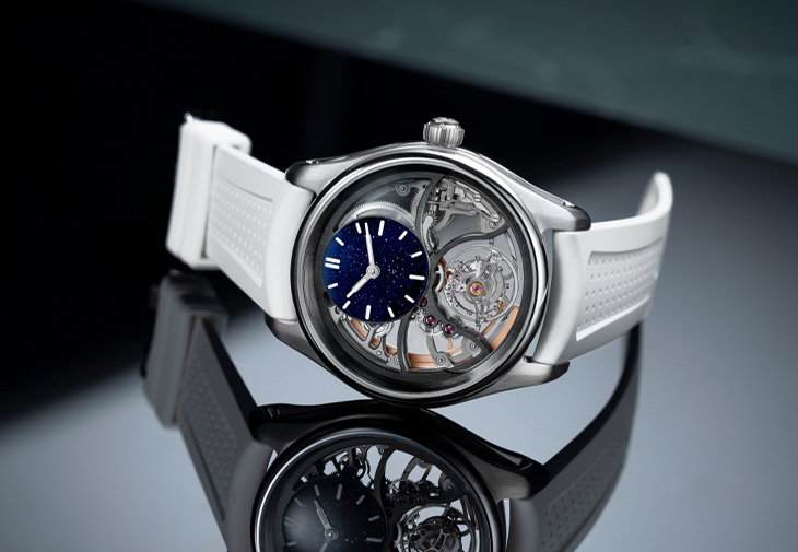H. MOSER & CIE.亨利慕時開拓者圓柱陀飛輪鏤空砂金石腕錶Saquon Barkley特別版