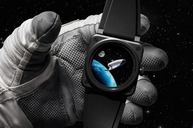 把地球、月亮與Vortex太空船化為星際劇場，柏萊士BR-03 Space Mission 限量腕錶