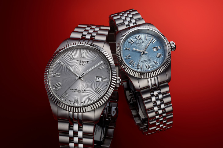 天梭表Ballade COSC腕錶再進化 首見機刻雕花放射旭日紋面盤