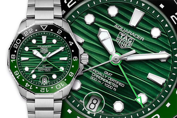 TAG HEUER泰格豪雅Aquaracer Professional 300 GMT兩地時間潛水腕錶