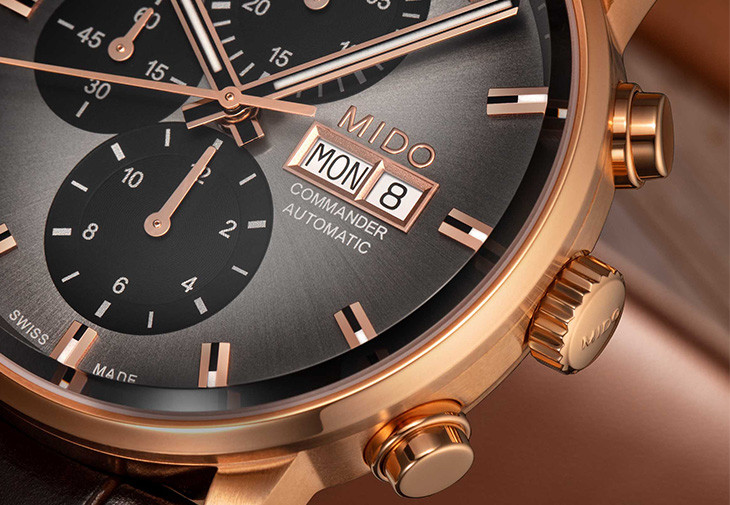 MIDO Commander Chronograph香榭系列漸層計時碼錶特別版