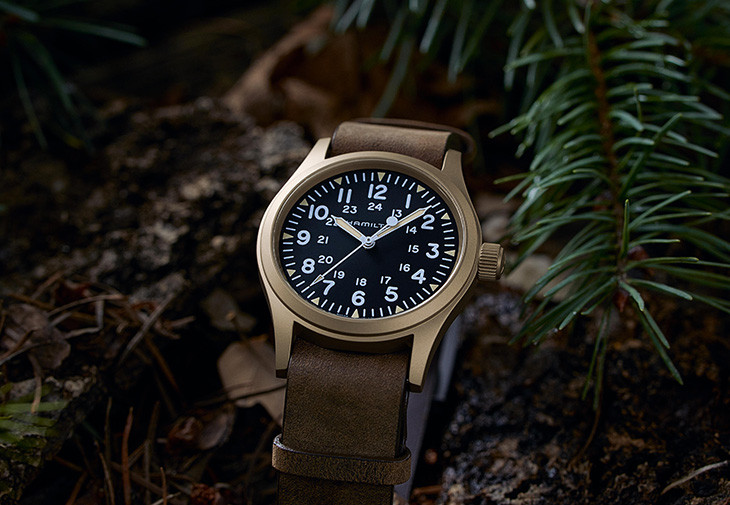 卡其陸戰系列青銅機械腕錶