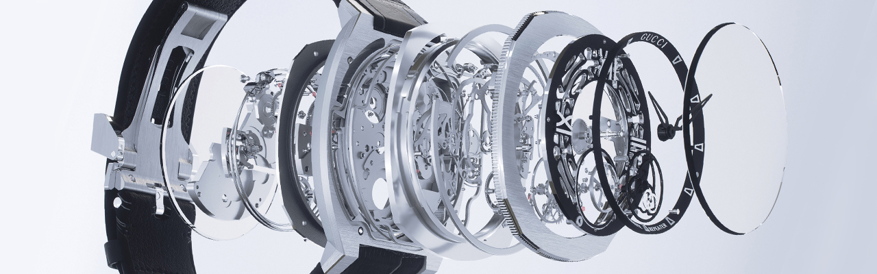 Gucci 25H三問報時陀飛輪分解圖