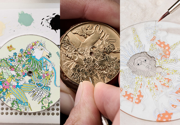 愛馬仕HERMÈS Slim d’Hermès Le Scre des saisons工藝腕錶