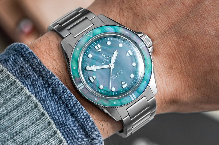 珍珠母貝柔化硬派美學／YEMA Navygraf Pearl CMM.20 海軍藍母貝限量版