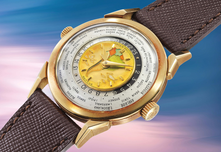 PATEK PHILIPPE百達翡麗18K黃金雙錶冠世界時區腕錶