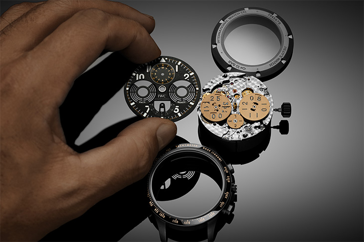 首創大型視窗萬年曆  IWC飛行員萬年曆數字日期-月份高性能計時腕錶 非慣性時間顯示三