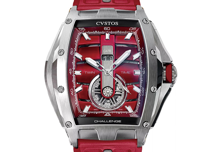 CVSTOS Twin-Time Steel Bordeaux Dial