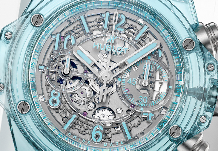 HUBLOT宇舶Big Bang Unico湖水藍寶石計時碼錶