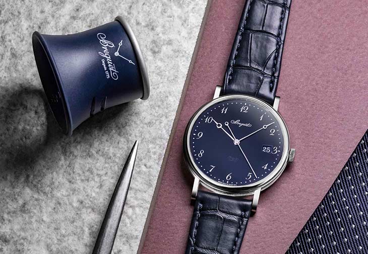 BREGUET寶璣 Classique 5177藍色大明火琺瑯面盤腕錶