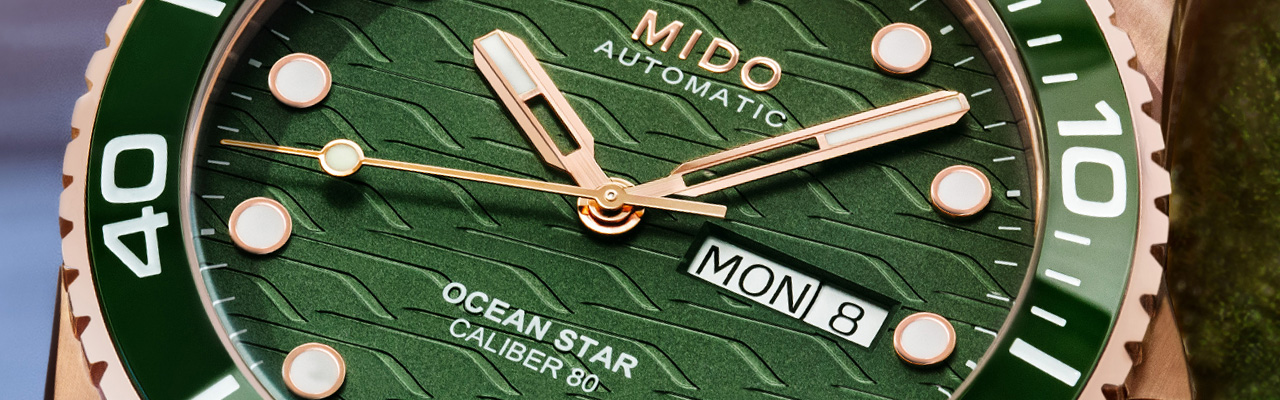 MIDO美度表Ocean Star 200C山湖綠金新色腕錶