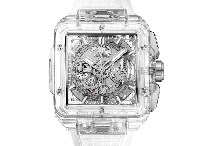 宇舶HUBLOT Square Bang Unico藍寶石計時腕錶