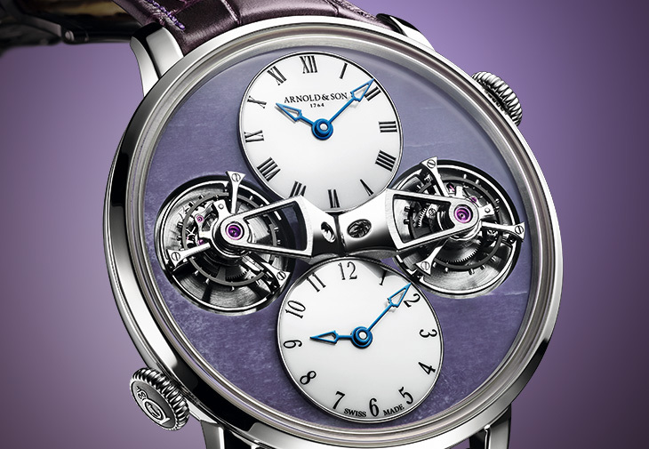 Arnold & Son亞諾錶Double Tourbillon White Gold雙陀飛輪白金腕錶