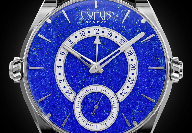 CYRUS賽瑞錶Dominion Lapis Blue GMT兩地時間腕錶