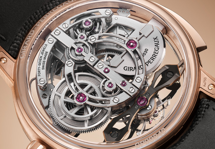 GP芝柏表GIRARD-PERREGAUX三飛橋三問報時陀飛輪腕錶