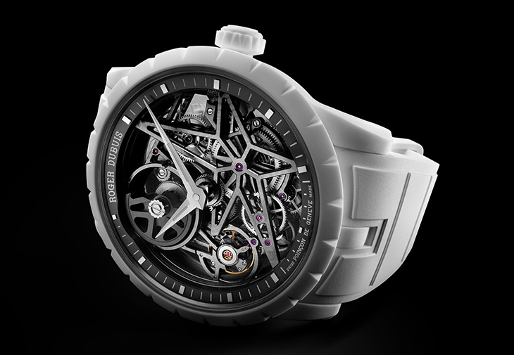 羅杰杜彼ROGER DUBUIS Excalibur Monobalancier王者系列鏤空自動上鍊單擺輪腕錶