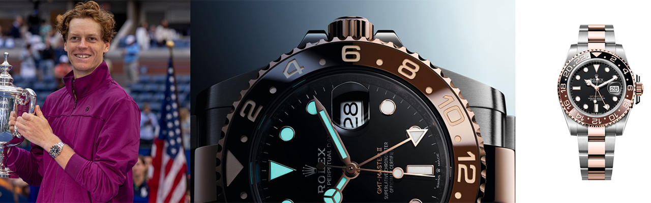 勞力士ROLEX代言人詹尼克辛納獲得美國網球公開賽冠軍