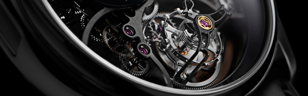 亨利慕時開拓者圓柱陀飛輪鏤空腕錶