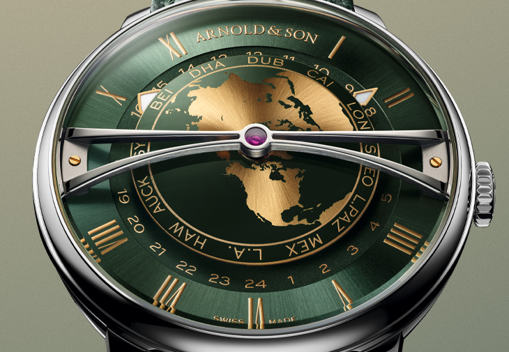 ARNOLD & SON亞諾錶Globetrotter 42精鋼腕錶