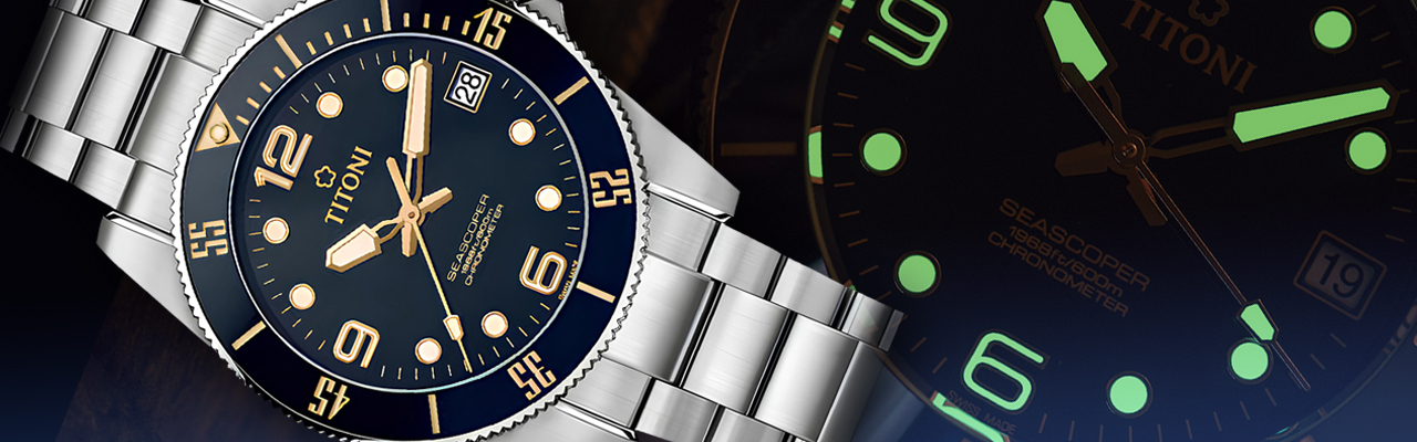 梅花錶TITONI的專業潛水錶Seascoper 600系列推出全新的「復古鐳」款式
