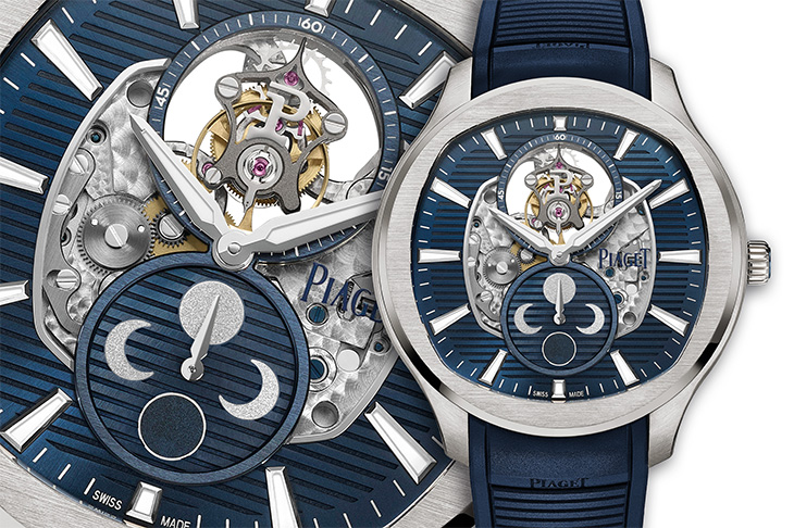 伯爵錶PIAGET Polo系列鈦金屬超薄鏤空飛行陀飛輪腕錶
