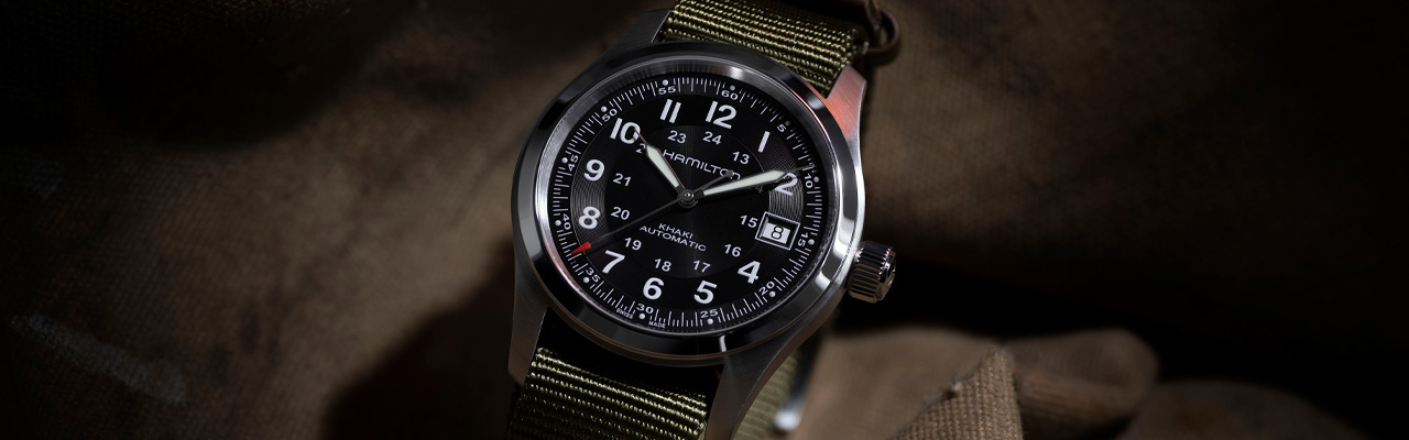 漢米爾頓HAMILTON卡其陸戰系列《決勝時刻》自動上鍊腕錶38毫米款特別版