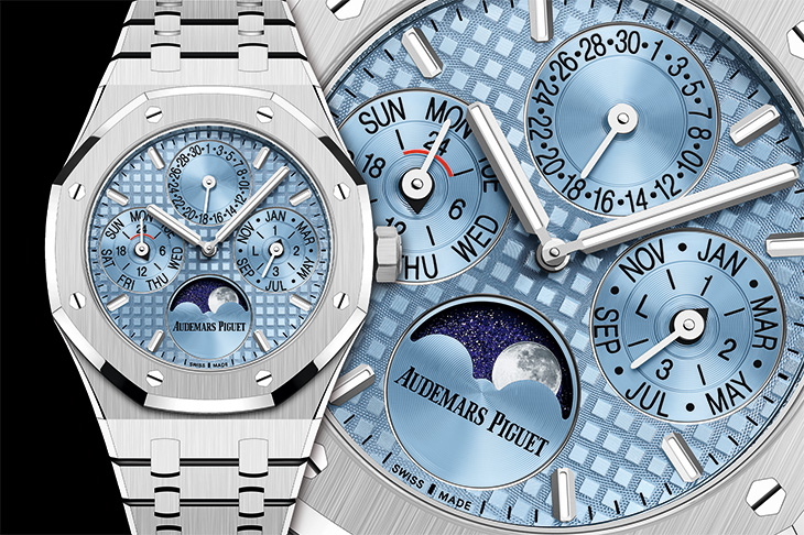 單一錶冠調校的萬年曆／愛彼Royal Oak皇家橡樹自動上鍊萬年曆腕錶