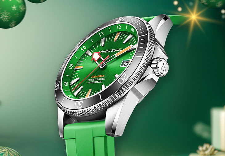 Ernest Borel依波路Sage睿智系列 活力綠潛水錶款