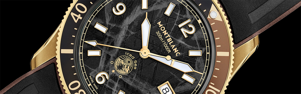 MONTBLANC萬寶龍Iced Sea系列日期顯示自動腕錶古銅款