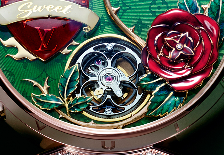 路易威登LOUIS VUITTON Tambour Fiery Heart自動機械腕錶