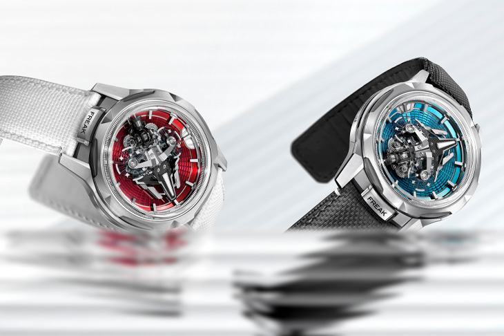 首度以機鏤琺瑯襯托雙擺輪卡羅素   雅典錶Freak S Enamel奇想腕錶