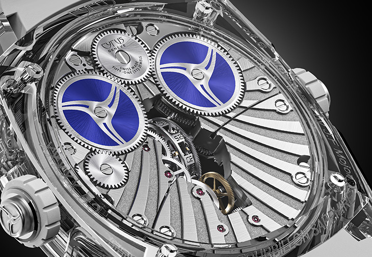 CYRUS賽瑞錶Klepcys Vertical Tourbillon Sapphire Blue垂直鏤空藍寶石水晶陀飛輪腕錶