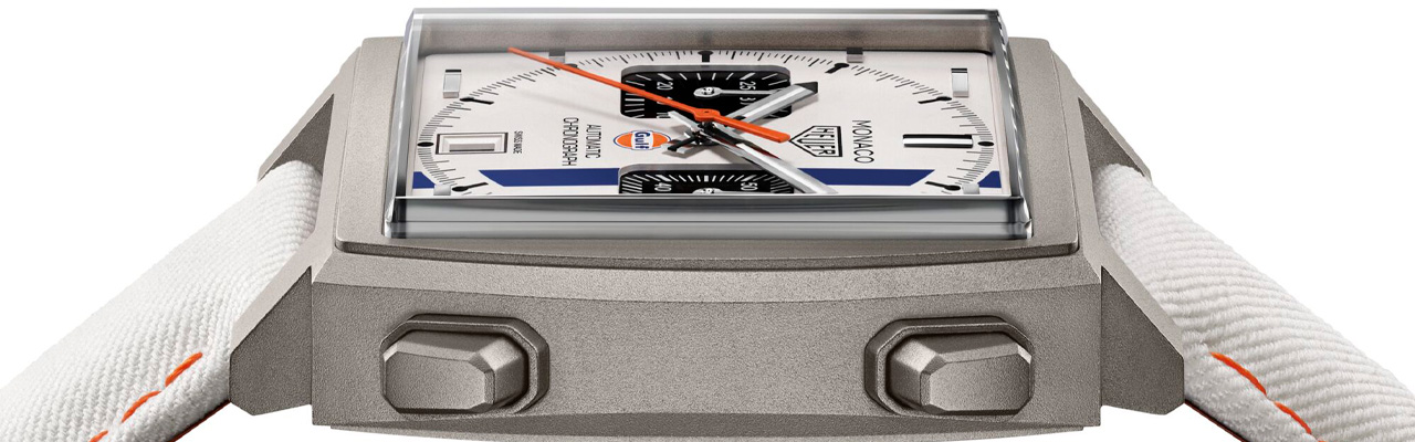 TAG Heuer泰格豪雅Monaco x GULF計時腕錶白色限量版