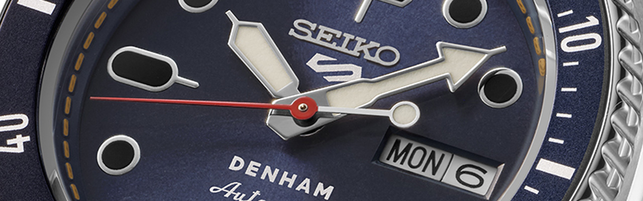 精工SEIKO 5 Sports x Denham聯名限量錶款
