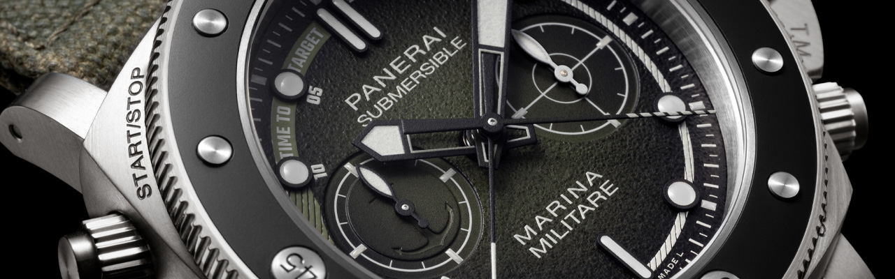 PANERAI沛納海Submersible ChronoMarina Militare體驗版腕錶