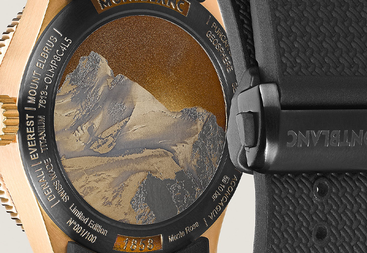 萬寶龍MONTBLANC 1858系列Geosphere世界時間Monte Rosa羅莎峰限量版零氧腕錶