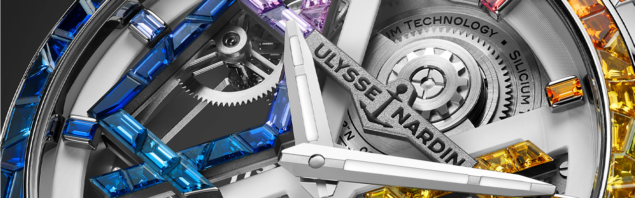 ULYSSE NARDIN雅典錶Blast系列 [ Sparkling Rainbow]鏤空陀飛輪虹彩珠寶腕錶