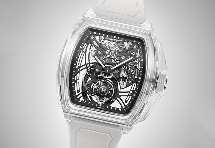 BIANCHET Grande Sapphire Limied Edition大日期窗系列飛行陀飛輪  藍寶石水晶全殼全球限量版