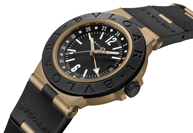 BVLGARI寶格麗 Aluminium 系列Bronzo GMT兩地時區腕錶