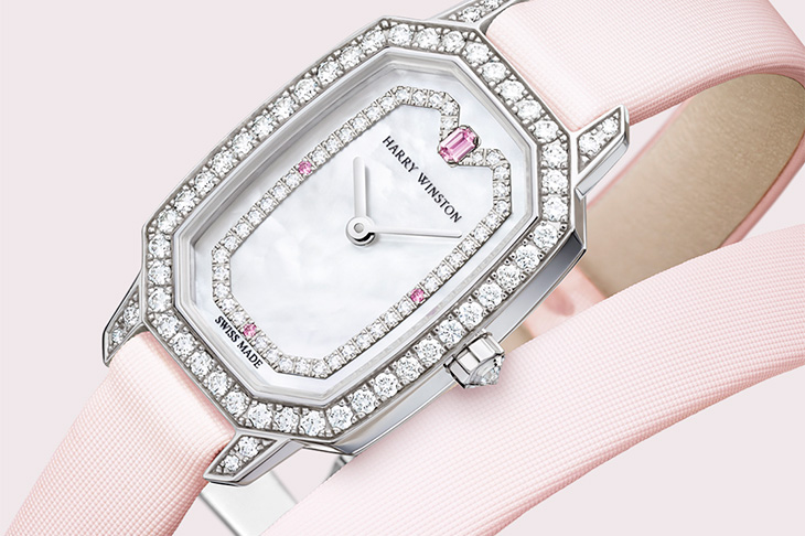 海瑞溫斯頓 印記Emerald系列18毫米腕錶及勿忘我系列珠寶 閃爍七夕的愛戀花火