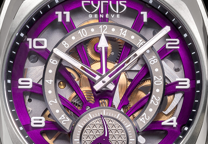 Cyrus賽瑞錶Klepcys Gmt Royal Purple皇家紫韻逆跳兩地時間腕錶