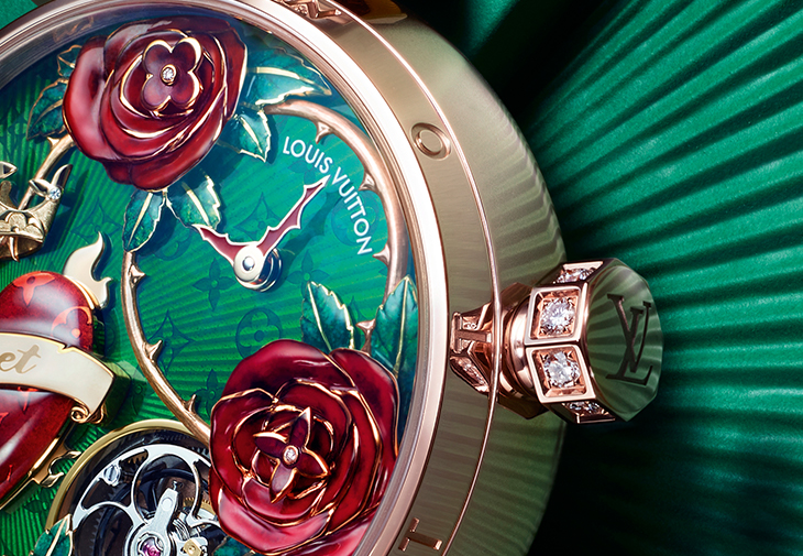 路易威登LOUIS VUITTON Tambour Fiery Heart自動機械腕錶