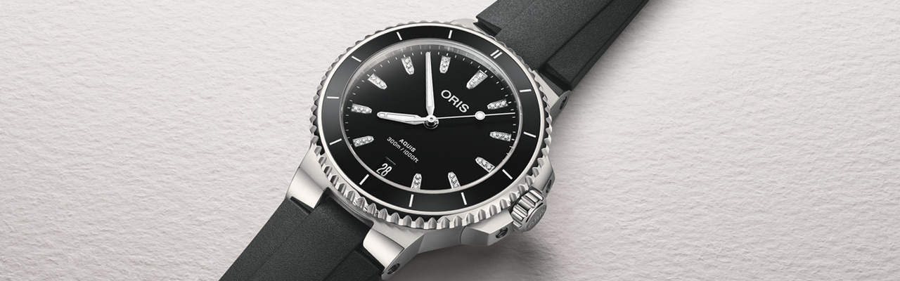 ORIS豪利時Aquis日期鑽錶