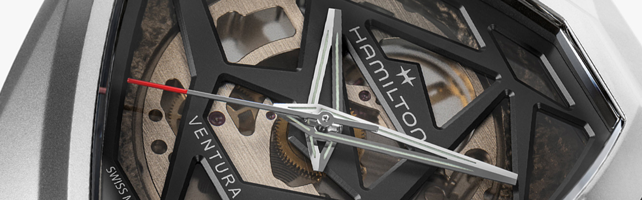 HAMILTON漢米爾頓Ventura探險系列Edge鏤空腕錶