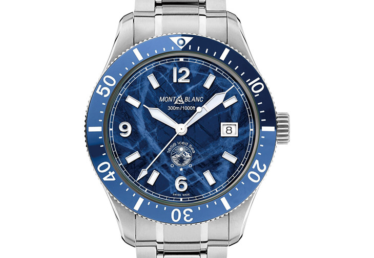 萬寶龍MONTBLANC 1858 Iced Sea日期顯示自動腕錶