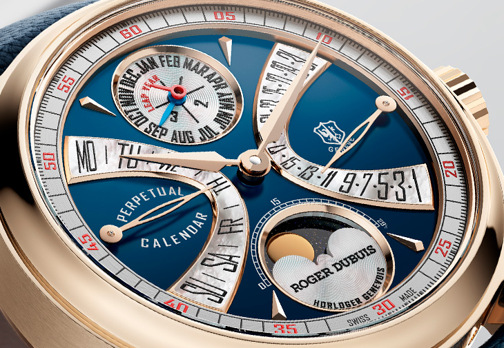 ROGER DUBUIS羅杰杜彼Hommage La Placide雙逆跳萬年曆限量腕錶